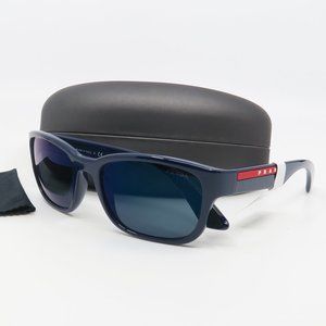 SPR 05V MAB-387 Prada Blue Mirrored Sunglasses